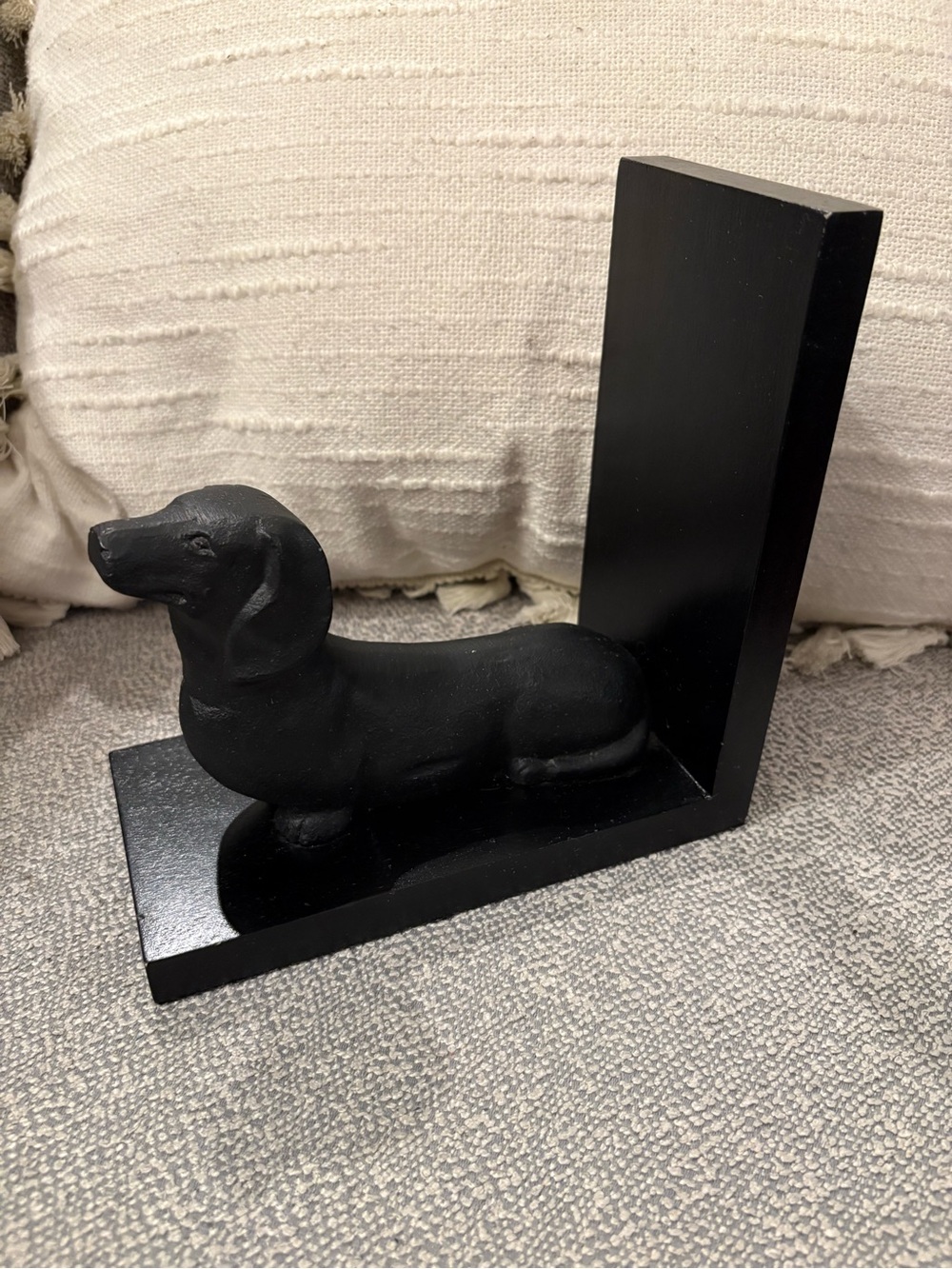 Metal Daschund Weiner Dog Bookend 🐶